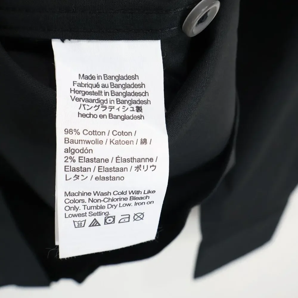 J.Crew Men's Bowery Wrinkle Free Dress Shirt Point Collar Black Size XL NWT